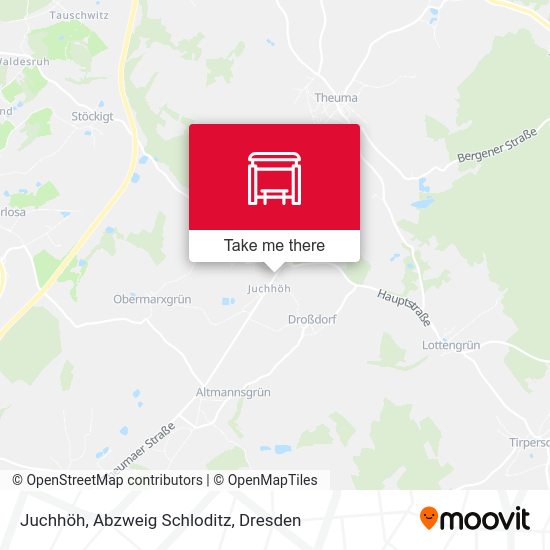 Карта Juchhöh, Abzweig Schloditz