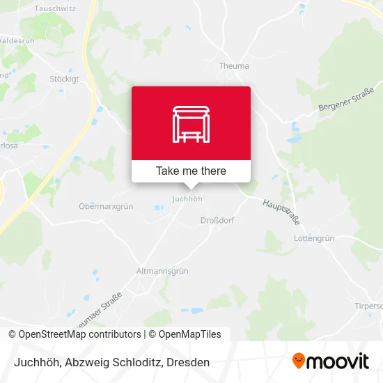 Карта Juchhöh, Abzweig Schloditz