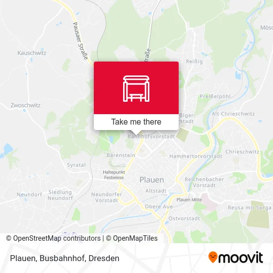 Карта Plauen, Busbahnhof