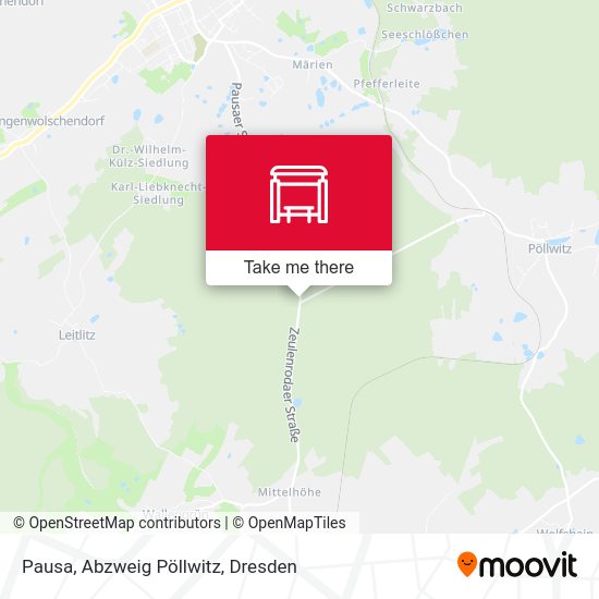Карта Pausa, Abzweig Pöllwitz