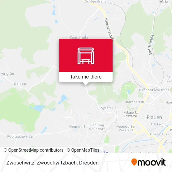 Карта Zwoschwitz, Zwoschwitzbach