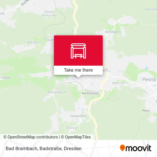 Карта Bad Brambach, Badstraße