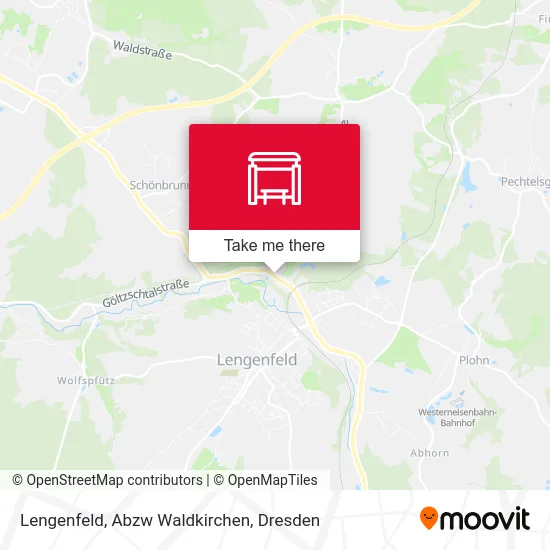Карта Lengenfeld, Abzw Waldkirchen