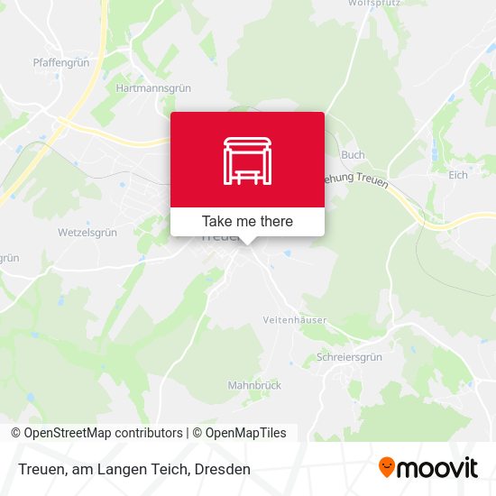Карта Treuen, am Langen Teich