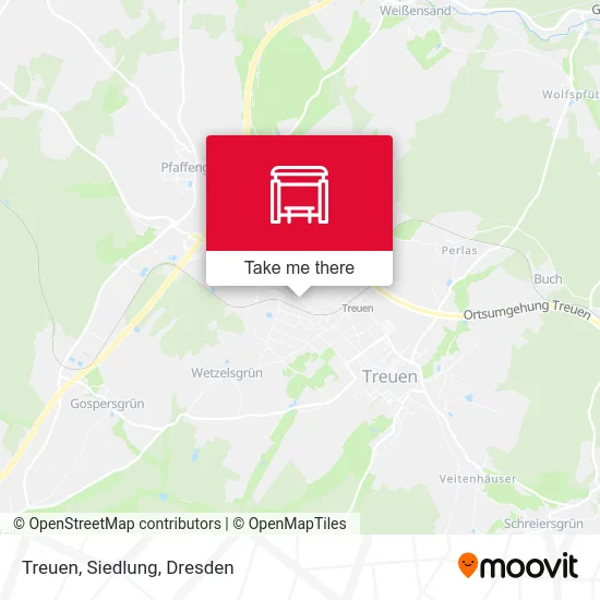 Карта Treuen, Siedlung