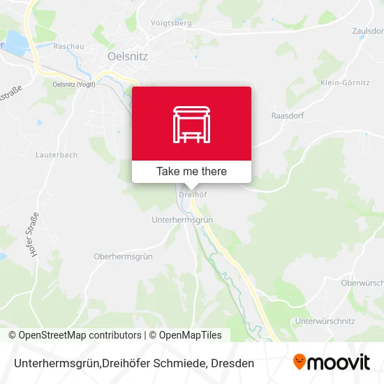 Карта Unterhermsgrün,Dreihöfer Schmiede