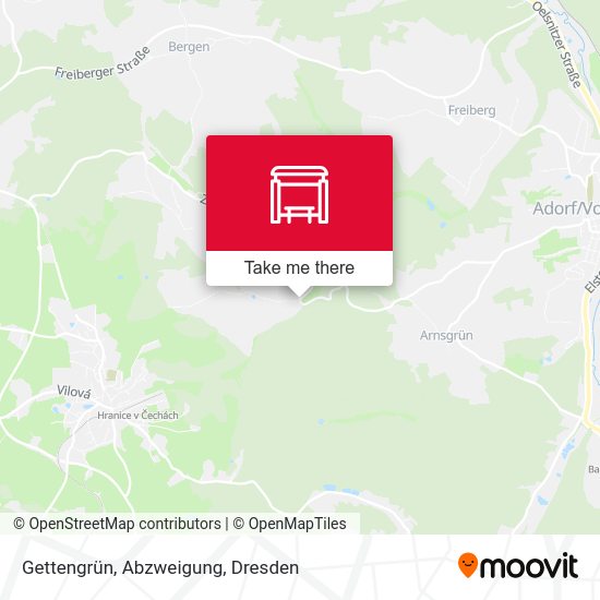 Карта Gettengrün, Abzweigung