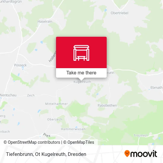 Карта Tiefenbrunn, Ot Kugelreuth