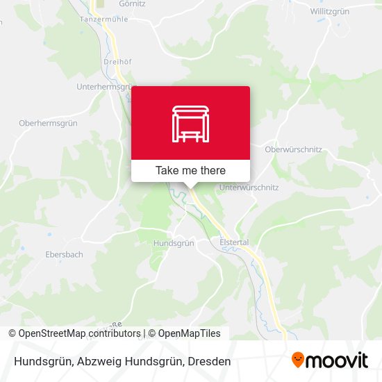 Карта Hundsgrün, Abzweig Hundsgrün