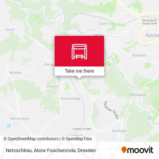 Карта Netzschkau, Abzw Foschenroda