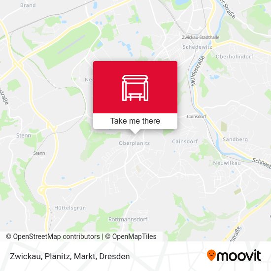 Карта Zwickau, Planitz, Markt