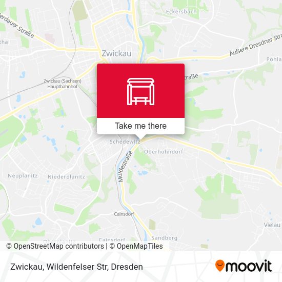 Карта Zwickau, Wildenfelser Str