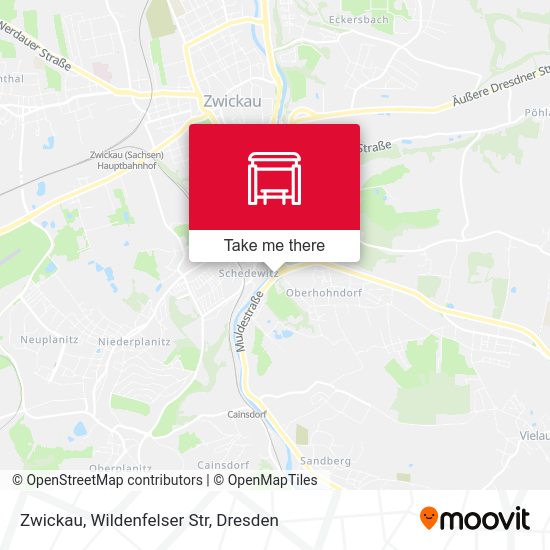 Карта Zwickau, Wildenfelser Str