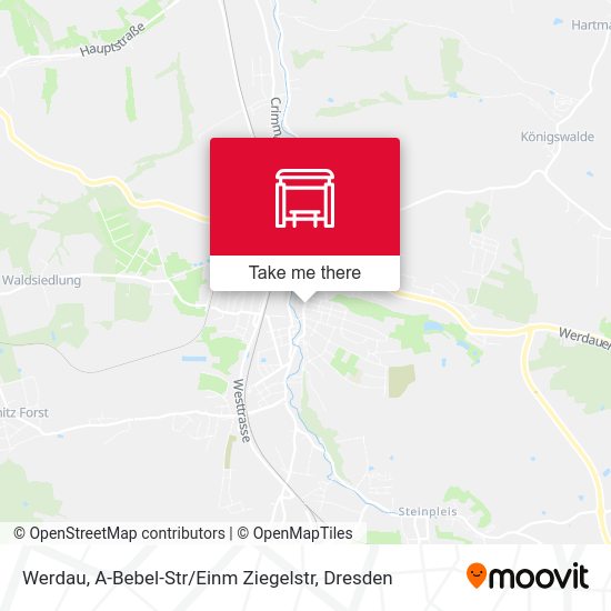 Карта Werdau, A-Bebel-Str / Einm Ziegelstr