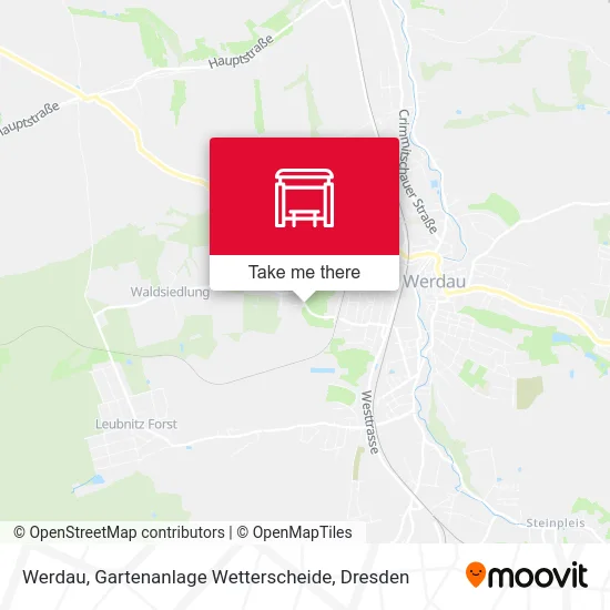 Карта Werdau, Gartenanlage Wetterscheide