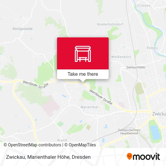 Карта Zwickau, Marienthaler Höhe