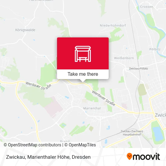 Карта Zwickau, Marienthaler Höhe