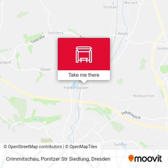 Карта Crimmitschau, Ponitzer Str Siedlung