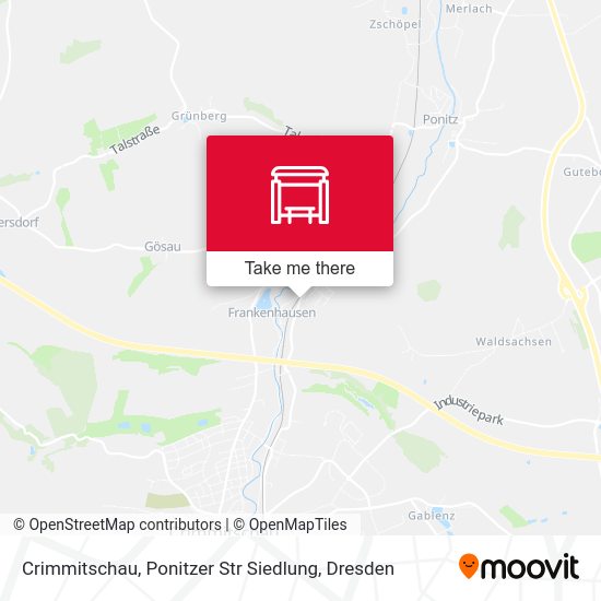 Карта Crimmitschau, Ponitzer Str Siedlung