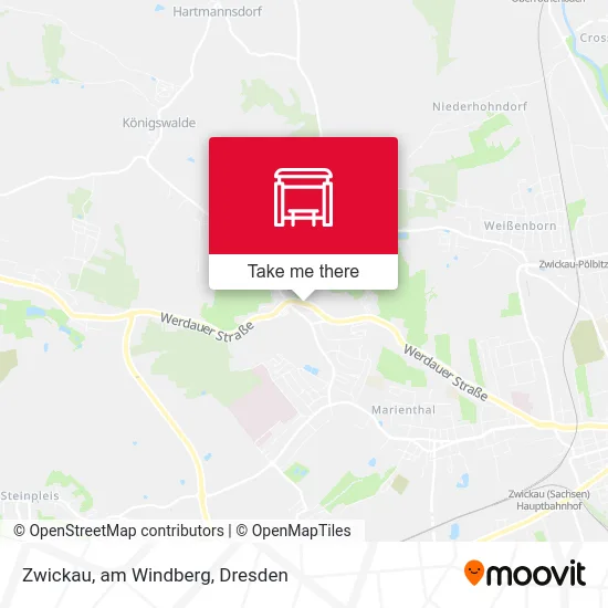 Карта Zwickau, am Windberg