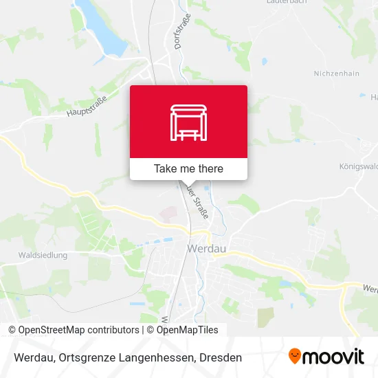 Карта Werdau, Ortsgrenze Langenhessen