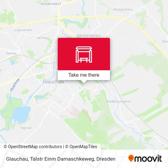 Карта Glauchau, Talstr Einm Damaschkeweg