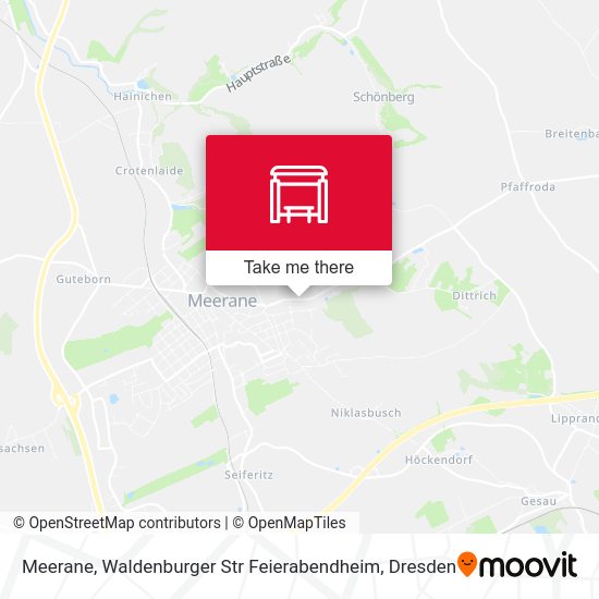 Карта Meerane, Waldenburger Str Feierabendheim