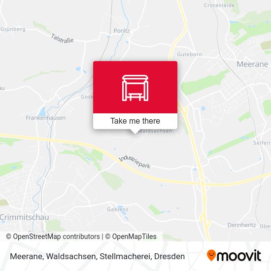 Карта Meerane, Waldsachsen, Stellmacherei