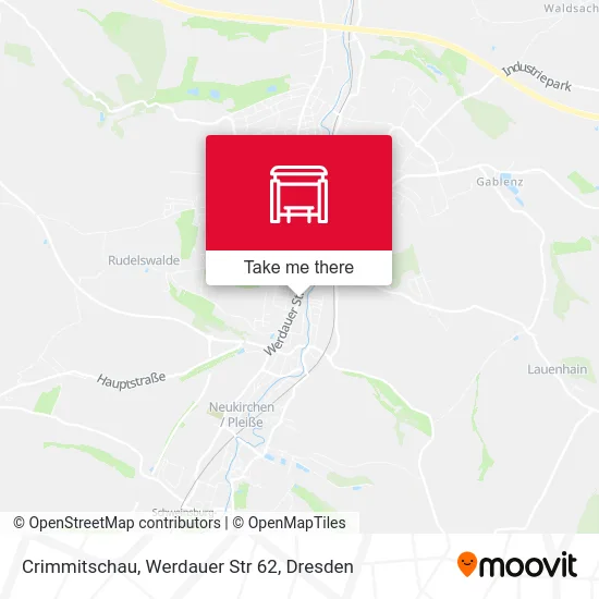 Карта Crimmitschau, Werdauer Str 62