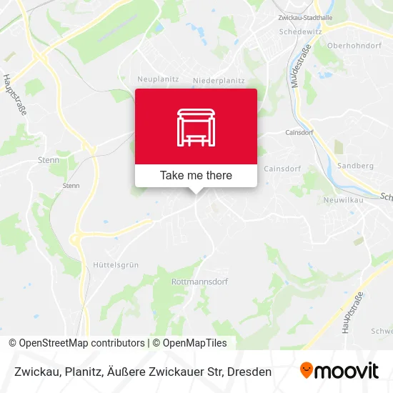 Карта Zwickau, Planitz, Äußere Zwickauer Str