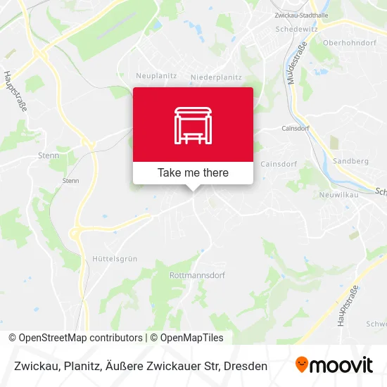 Карта Zwickau, Planitz, Äußere Zwickauer Str