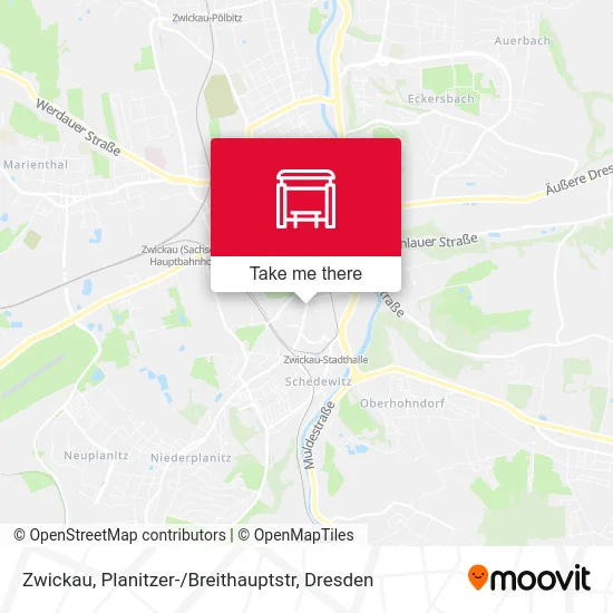 Карта Zwickau, Planitzer- / Breithauptstr