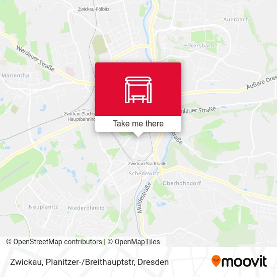 Карта Zwickau, Planitzer- / Breithauptstr