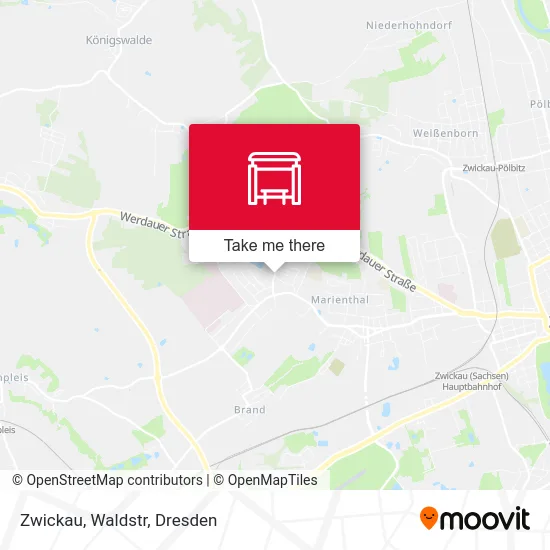 Карта Zwickau, Waldstr