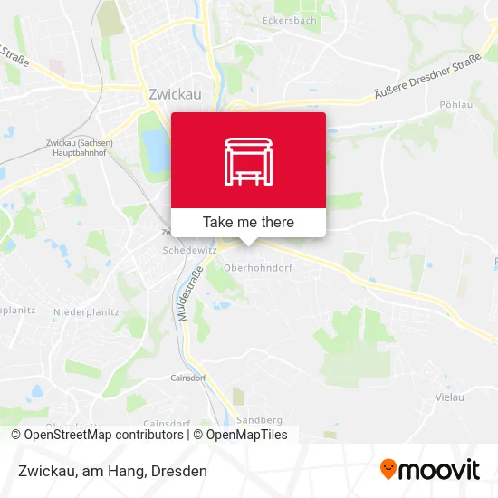 Карта Zwickau, am Hang