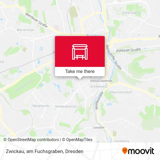 Карта Zwickau, am Fuchsgraben