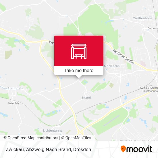 Карта Zwickau, Abzweig Nach Brand