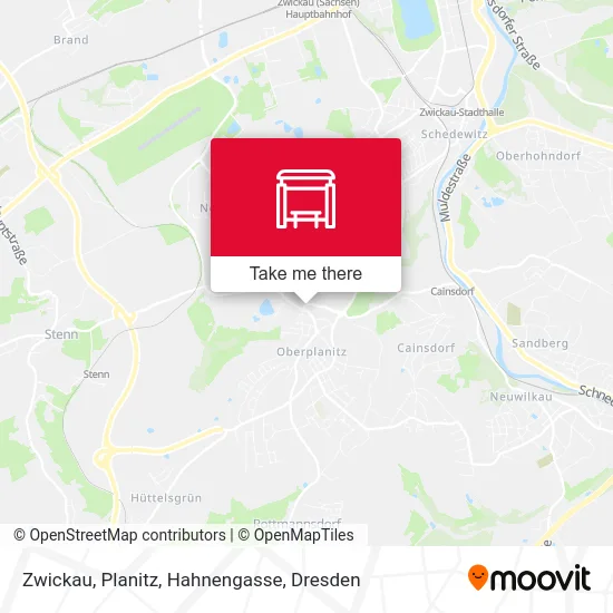 Карта Zwickau, Planitz, Hahnengasse