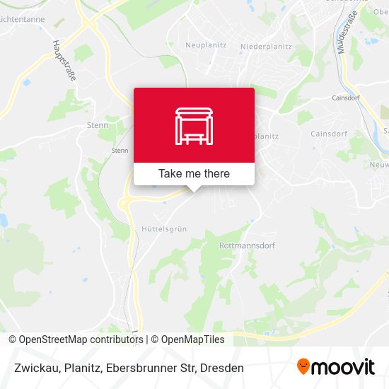 Карта Zwickau, Planitz, Ebersbrunner Str
