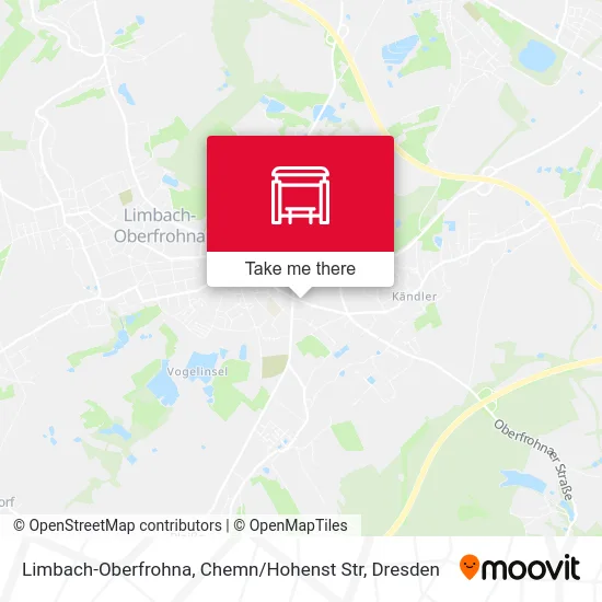 Карта Limbach-Oberfrohna, Chemn / Hohenst Str