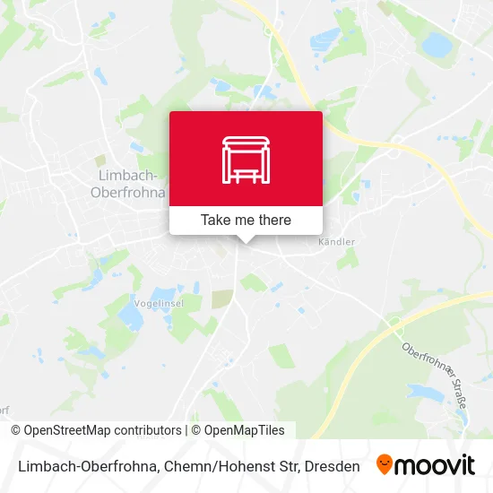 Карта Limbach-Oberfrohna, Chemn / Hohenst Str