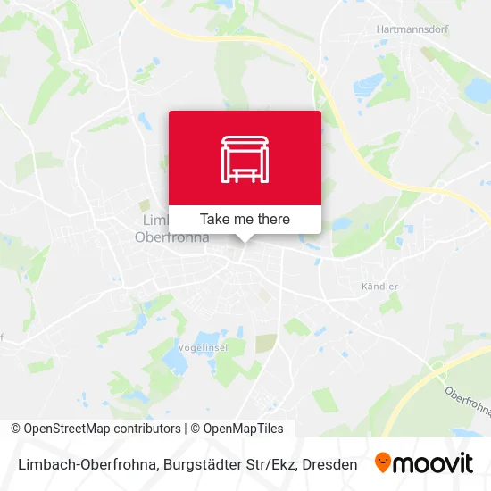 Карта Limbach-Oberfrohna, Burgstädter Str / Ekz