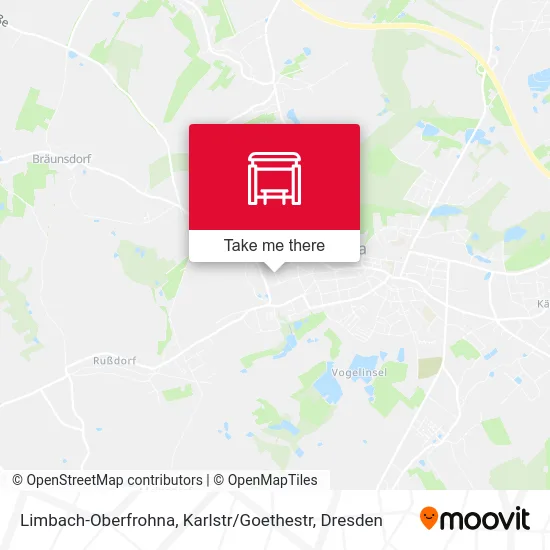 Карта Limbach-Oberfrohna, Karlstr / Goethestr