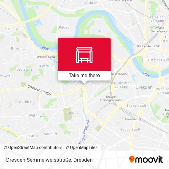 Карта Dresden Semmelweisstraße