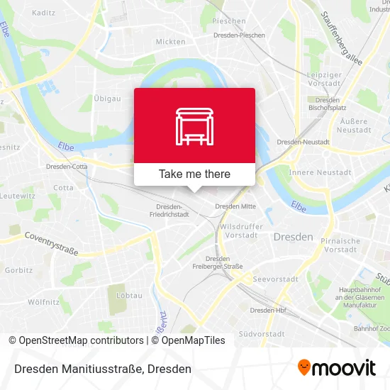 Карта Dresden Manitiusstraße