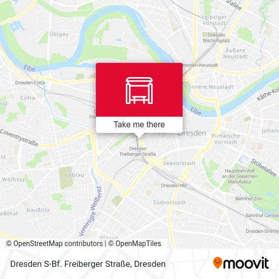 Карта Dresden S-Bf. Freiberger Straße