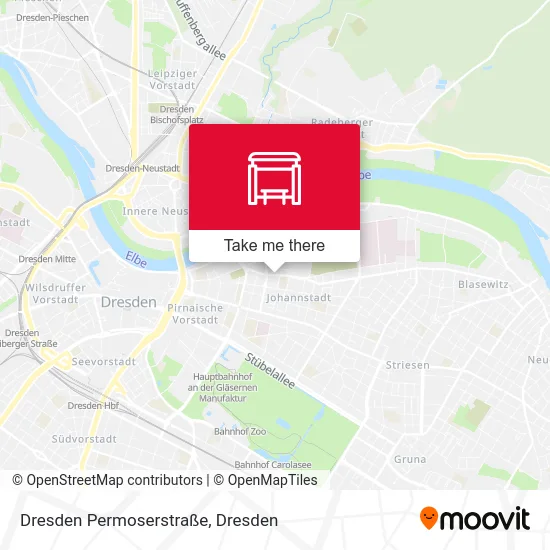 Карта Dresden Permoserstraße