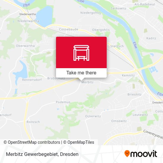 Карта Merbitz Gewerbegebiet