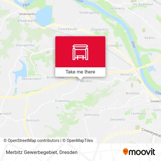 Карта Merbitz Gewerbegebiet