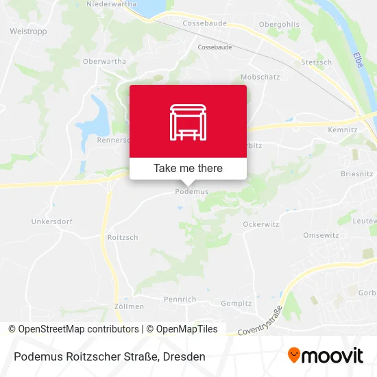 Карта Podemus Roitzscher Straße